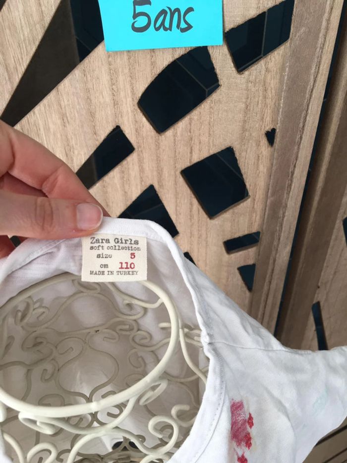 T-shirt fille 5 ans avec sequins perles - photo numéro 4