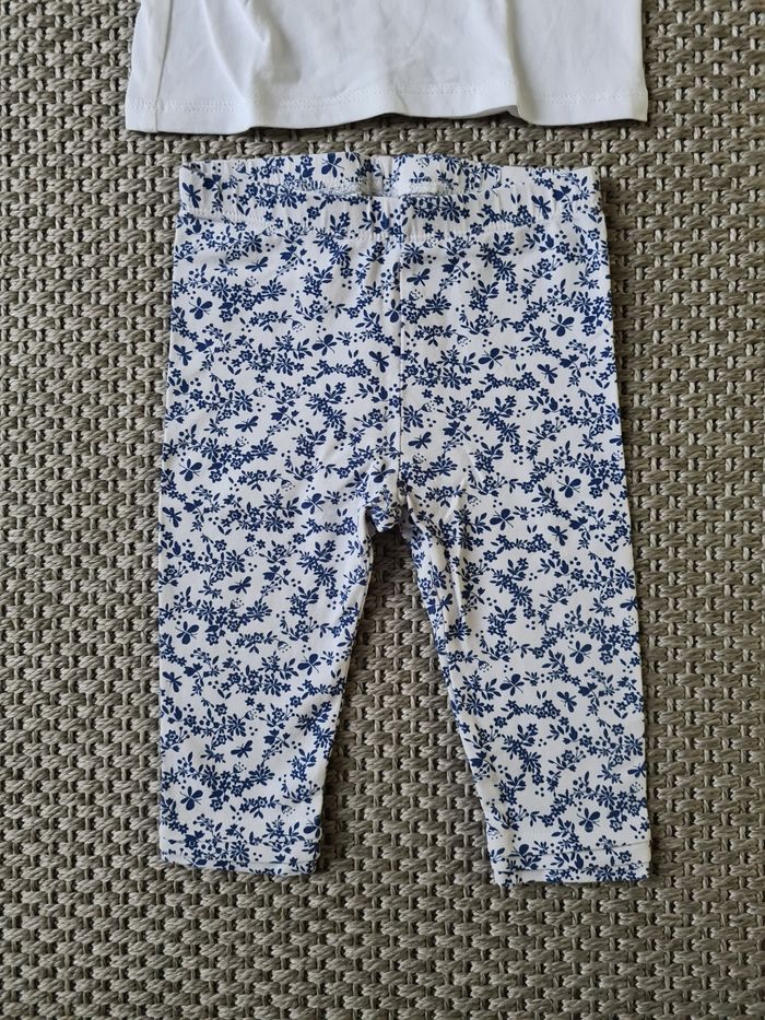 Ensemble "papillons et canard" bleu/blanc - 12 mois - photo numéro 7