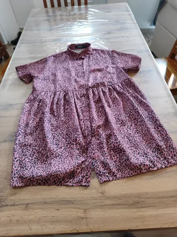 Robe chemise Missguided rose T.M - Imprimé animalier