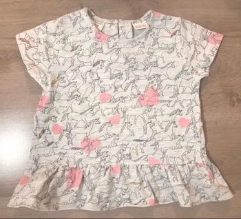 T shirt licorne Zara 12/18 mois