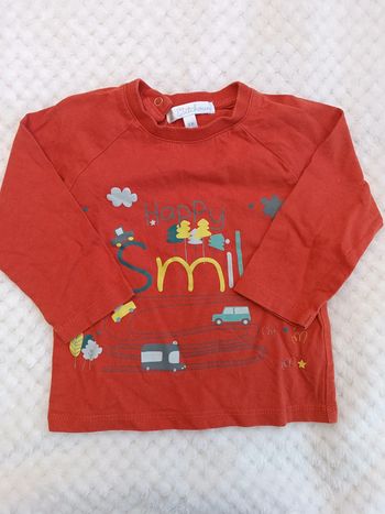 🔸T-shirt Manches Longues Kitchoun – 9 mois 🔸
