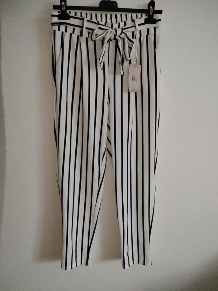 Pantalon à rayures femmes taille M/L