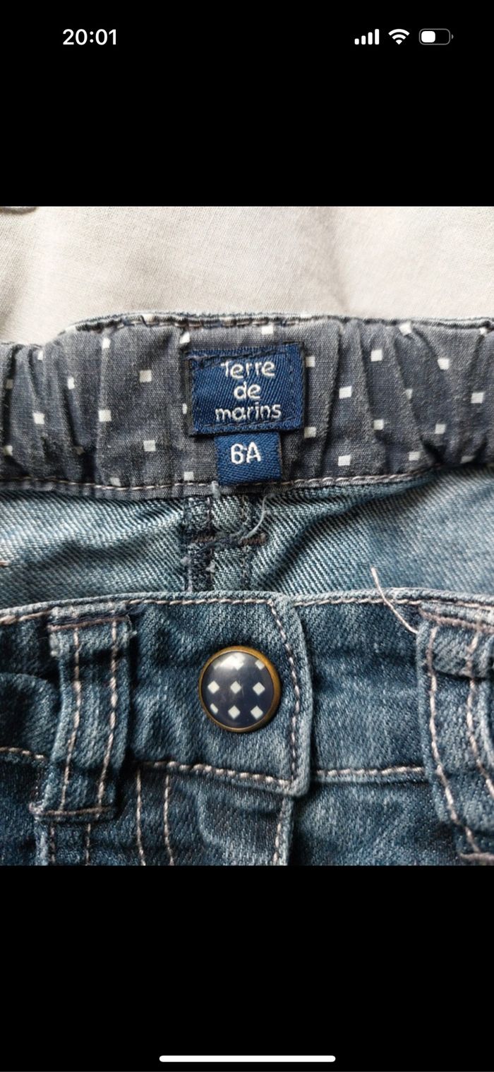 Jupe en jeans Terre De Marins taille 6 ans - photo numéro 4