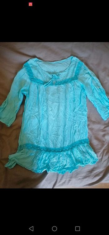 Tshirt (tunique) mi manche bleu