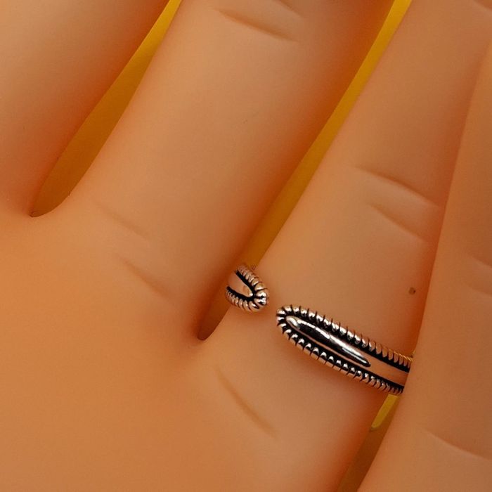 bague minimaliste en argent 925 taille réglable - photo numéro 3