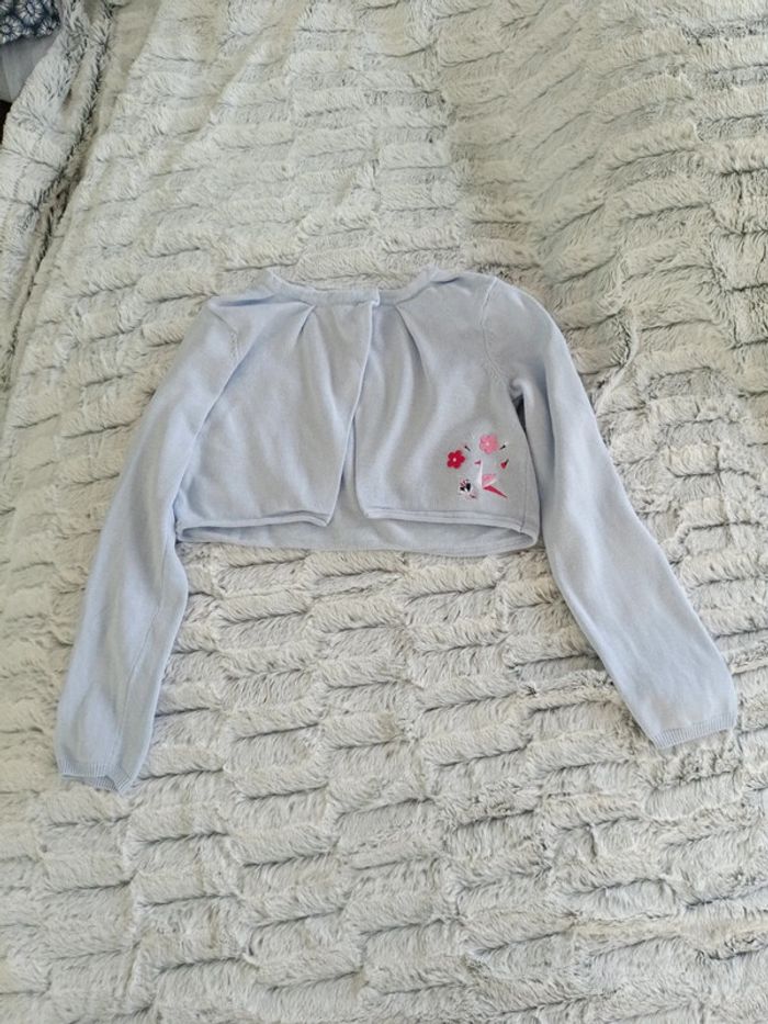 Boléro sergent major bleu clair 7 ans