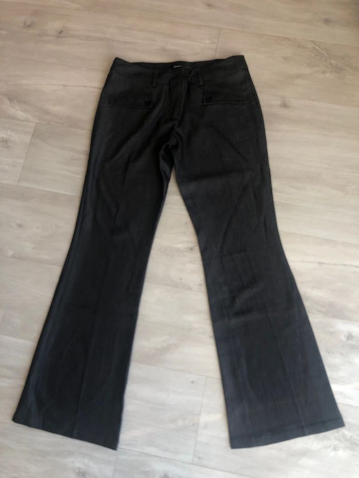 Pantalon tailleur flare jennyfer y2k taille 40 gris rayures tennis