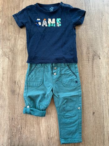 Ensemble jean t-shirt manches courtes 9 mois