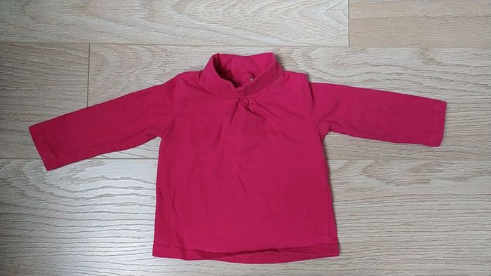Sous pull rose fushia 6 mois