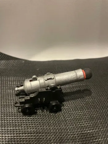 Playmobil canon pirates noir et gris clair avec projectile boulet