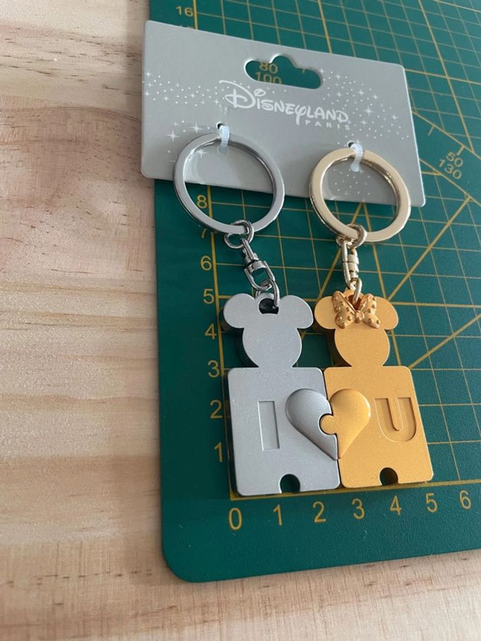 Duo Porte-Clés Mickey Minnie Puzzle "I love U" - Disneyland Paris - photo numéro 3