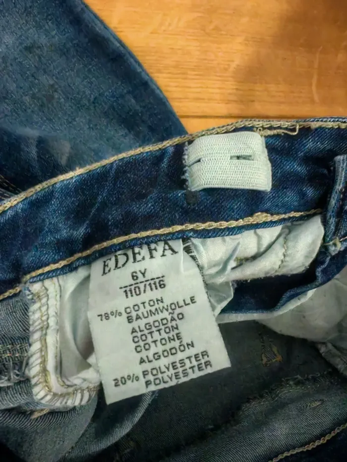 Jean flare bleu EDEFA fille 6 ans (110/116cm) tendance & confort 👖 - photo numéro 6