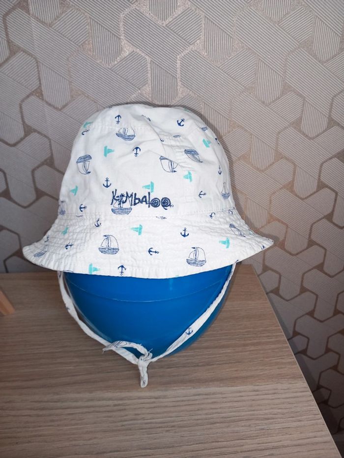 Bob chapeau blanc motif Bateau 12-24 mois
