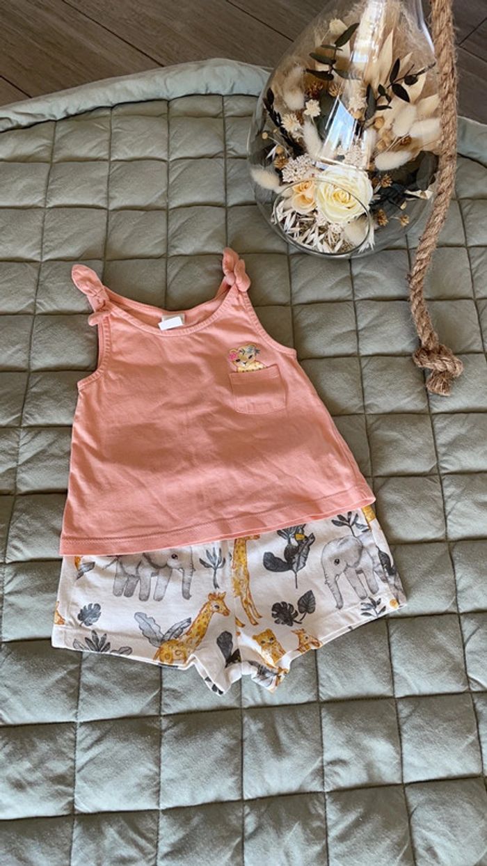 Ensemble H&M 6 mois short/tshirt