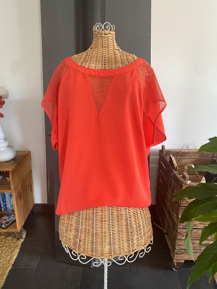 Tee shirt Molly Bracken manche courte corail coupe oversize taille M - photo numéro 9