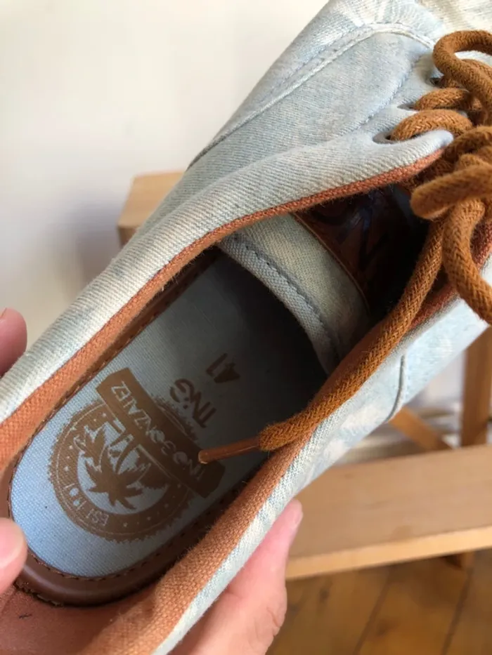 Chaussure type bateau en toile 41 - photo numéro 5