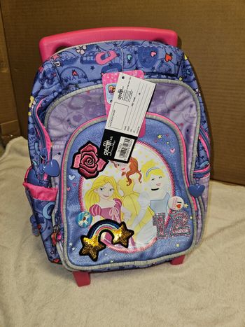 Sac a roulette - cartable disney graffiti princesse belle raiponce cendrillon disneyland paris disney store 