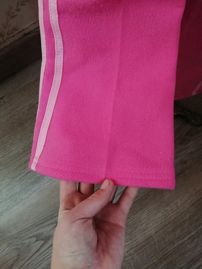 Ensemble de jogging veste manches courtes à capuche et pantalon rose / sans marque / (8ans) - photo numéro 9