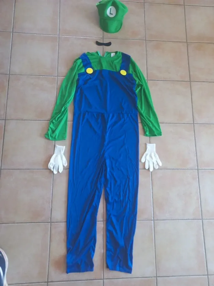 Déguisement adulte de Luigi taille L Mario