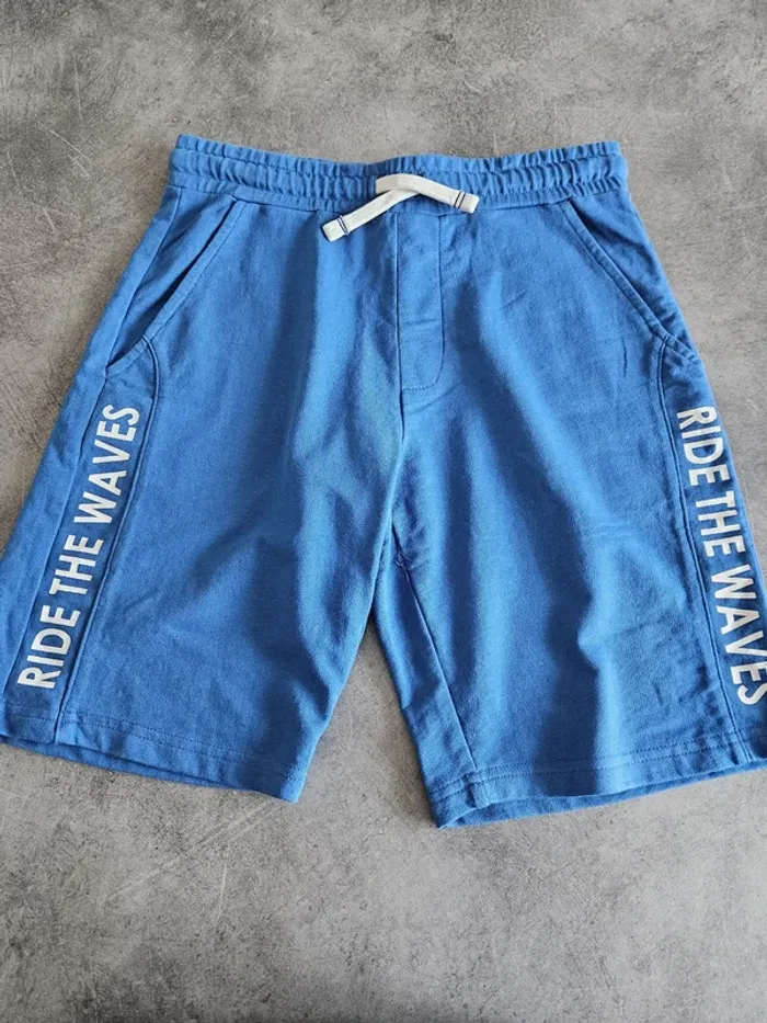 Short élastiqué unisexe - Taille 12 ans (152cm) - Pocopiano - Bleu ciel