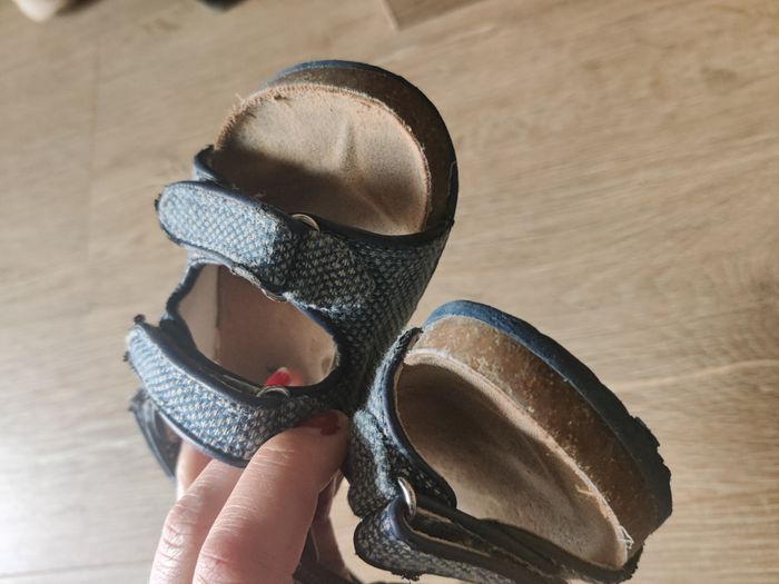 Chaussures sandales scratch bleu Vertbaudet Taille 21 - photo numéro 6