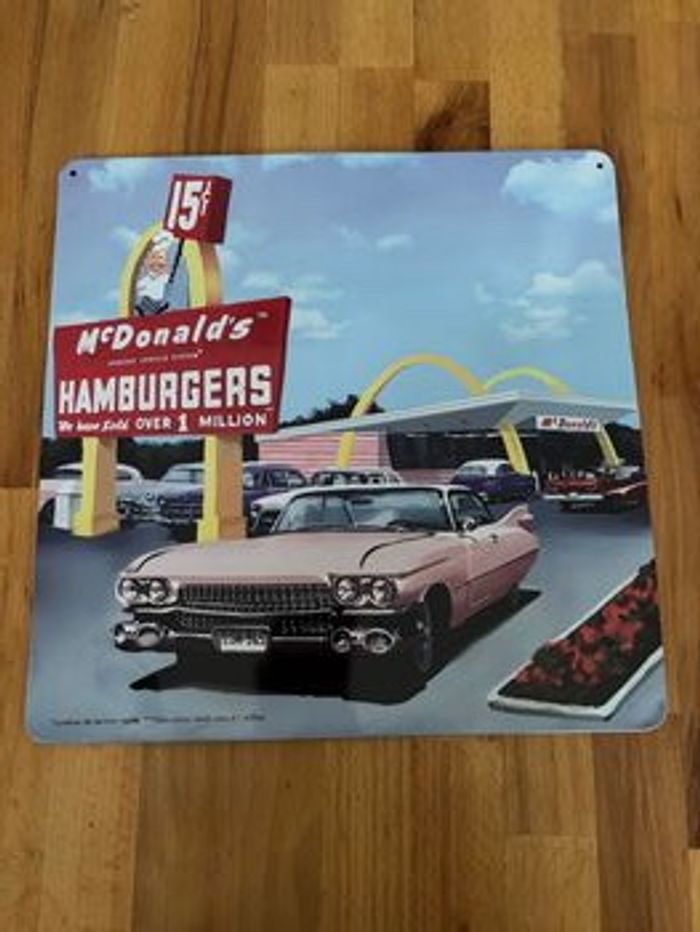 Plaque metal émaillée McDonald’s