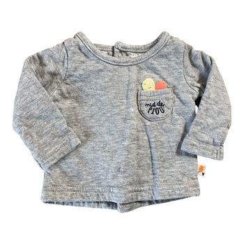 TAO Sweat gris Nid de Piou Taille 1/3 mois