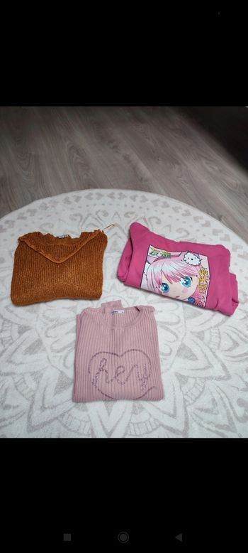 Lot de pull en 10 ans fille