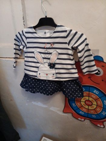 Robe bi matière 12 mois