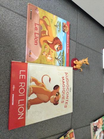Livre et figurine sur le lion