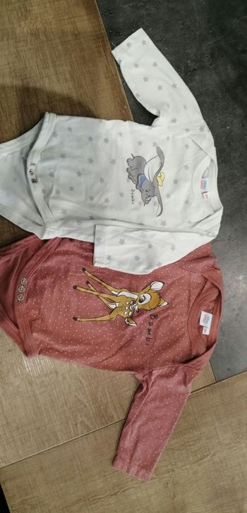 Lot de 2 bodies Disney