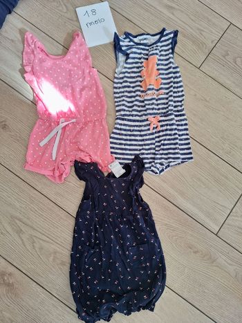 Lot combi-shorts été 18 mois fille 