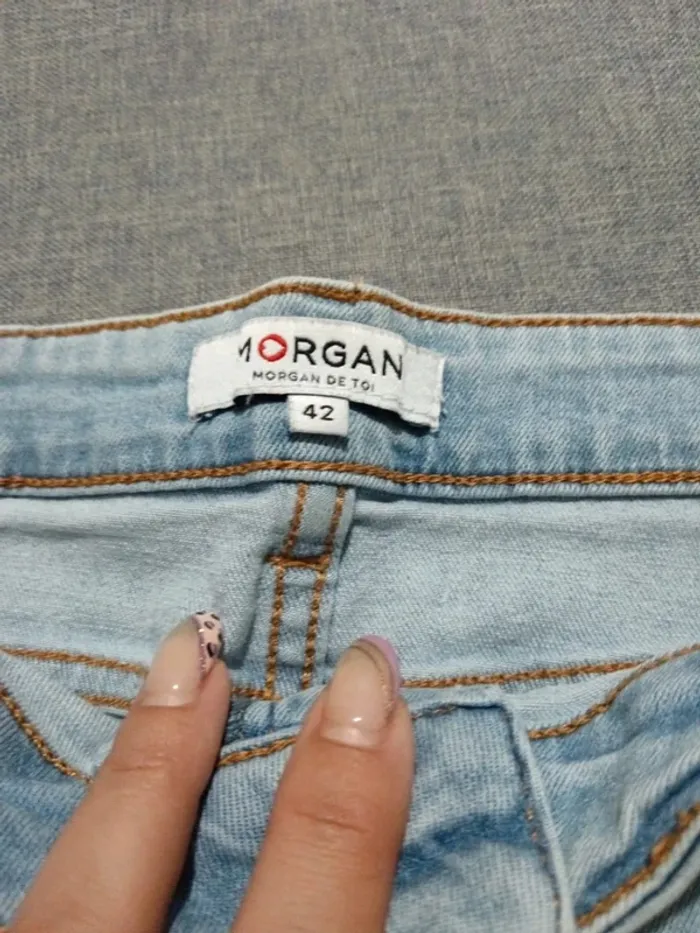 C61 jupe jeans bleu Morgan 42 - photo numéro 3
