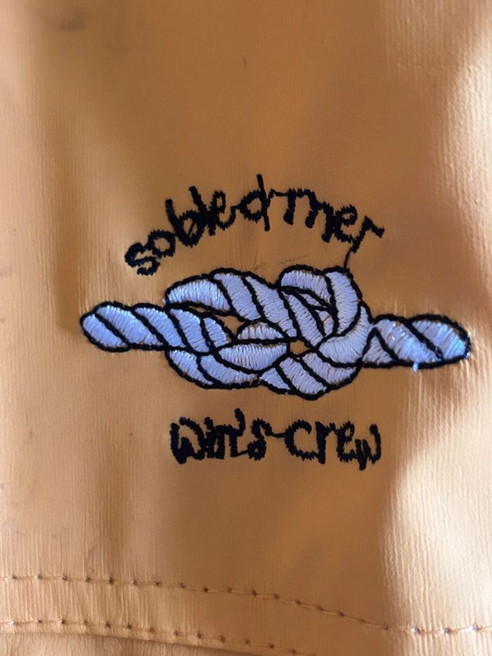 Veste imperméable jaune marinière 8 ans Sable & Mer - photo numéro 3