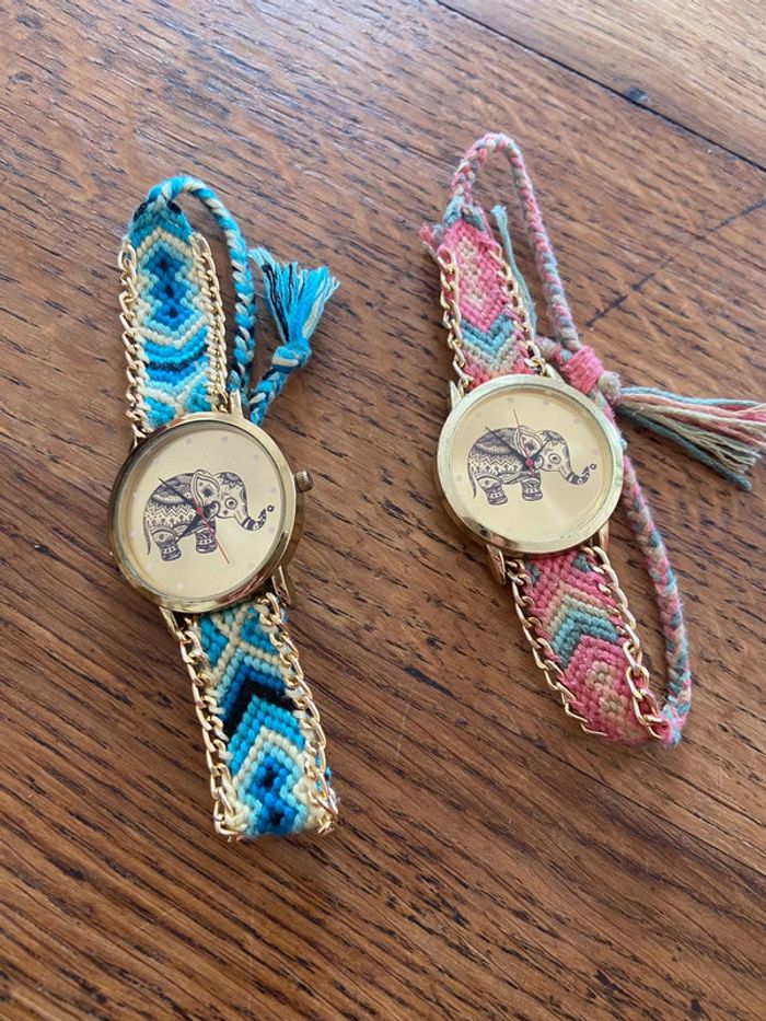 Lot eux montres macramé - photo numéro 1