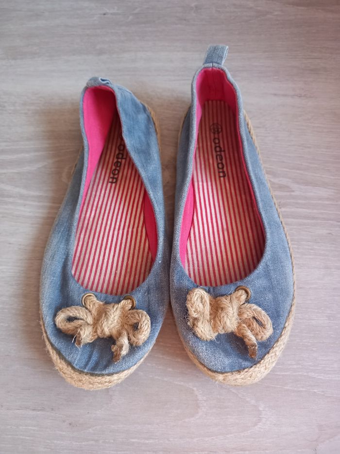 Paire de ballerines espadrilles en jean T.36