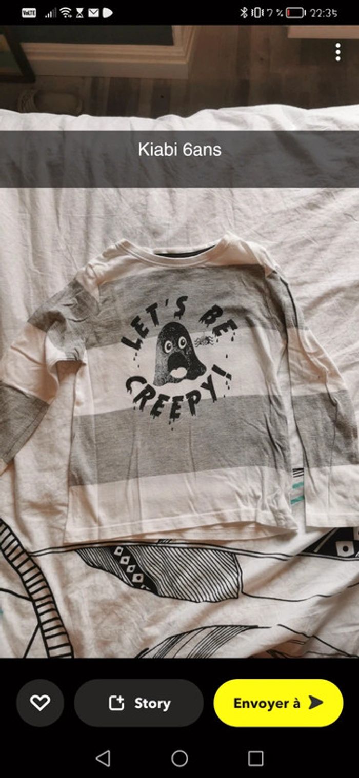 T-shirt manche longue sweet pull fantome