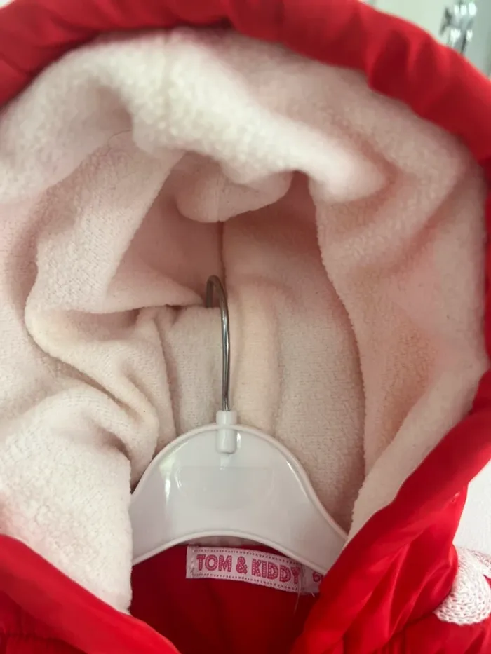 Veste rouge broderie fleur blanche Tom & kiddy - photo numéro 4