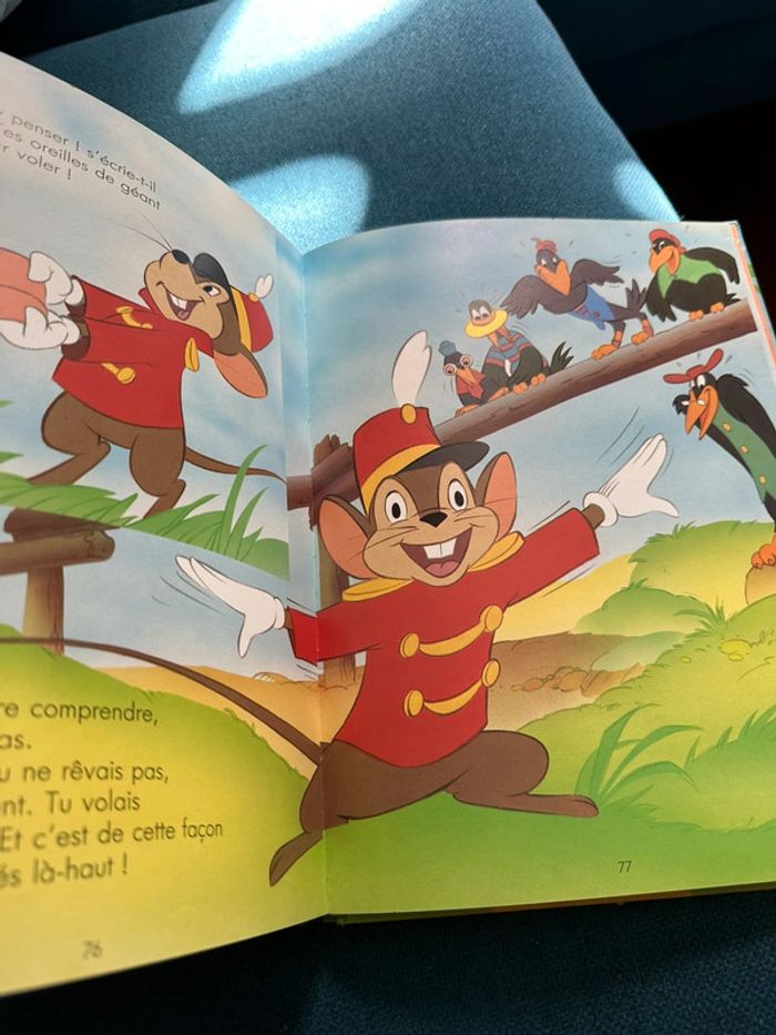 1989 Grand livre ancien Disney Dumbo l’éléphant souris cirque Hachette Édition album vintage - photo numéro 4