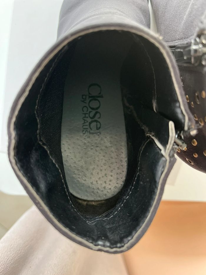 Bottines/chaussures femme taille 39 bleues marine - photo numéro 6