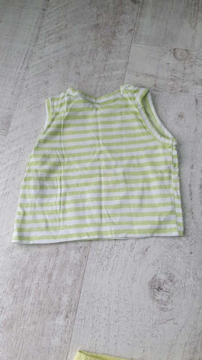 Ensemble tee-shirt +short Taille 3 mois - photo numéro 3