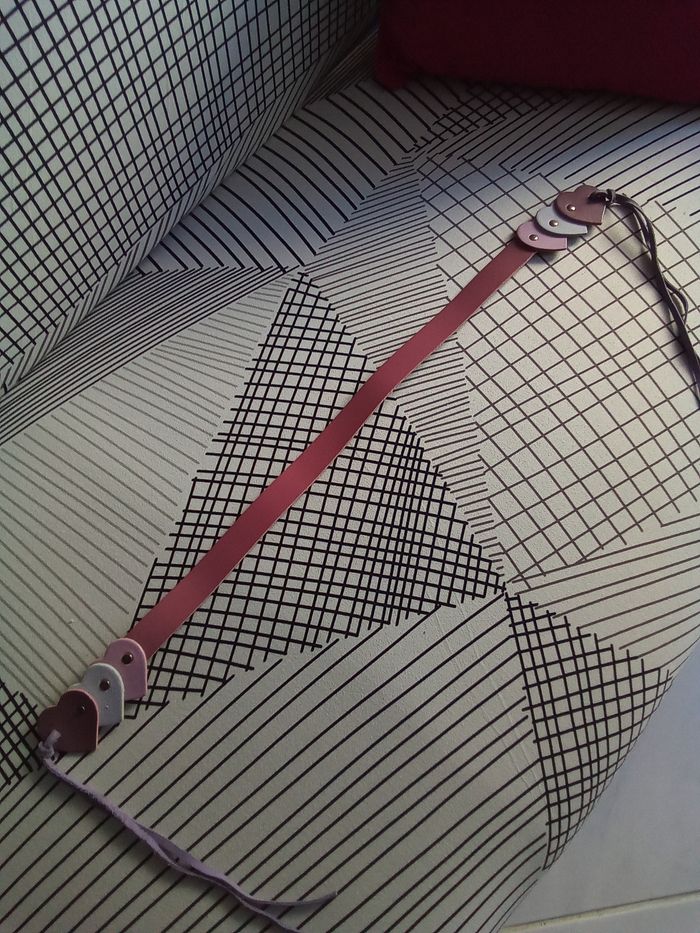 Ceinture cuir rose T 10 ans - photo numéro 2