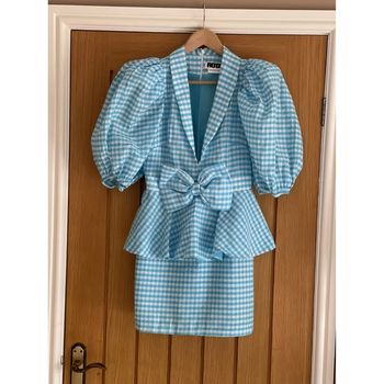 Robe bouffante robe bleu vichy taille 36