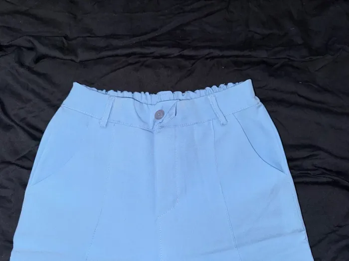 Pantalon taille haute bleu ciel - photo numéro 2