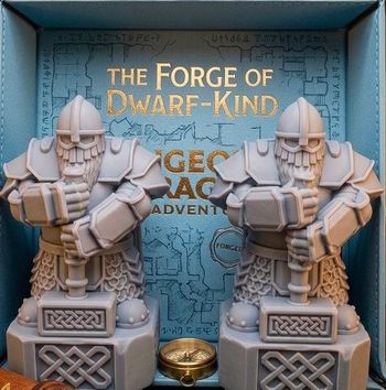Lot 2 Statues Nains Karak Azgara - Décors Wargame Jeu de Plateau 11cm