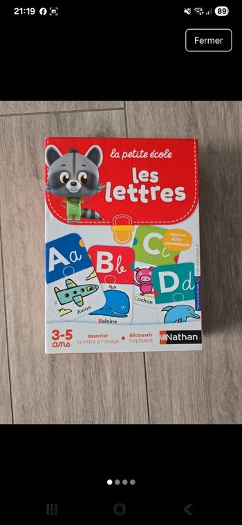 Jeu Nathan Les lettres