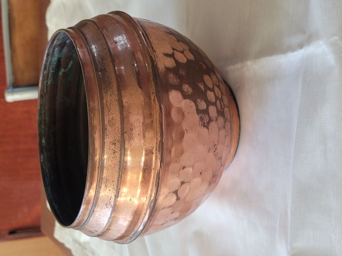 cache-pot cuivre - vintage - photo numéro 3