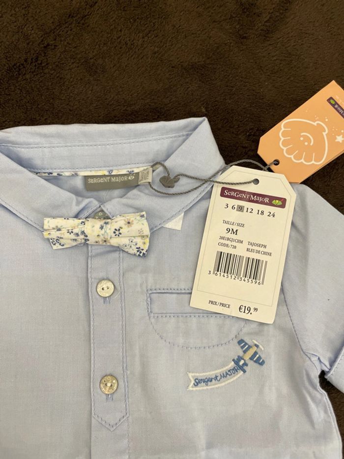 Chemise manche courte avec noeud papillon 9M - photo numéro 2