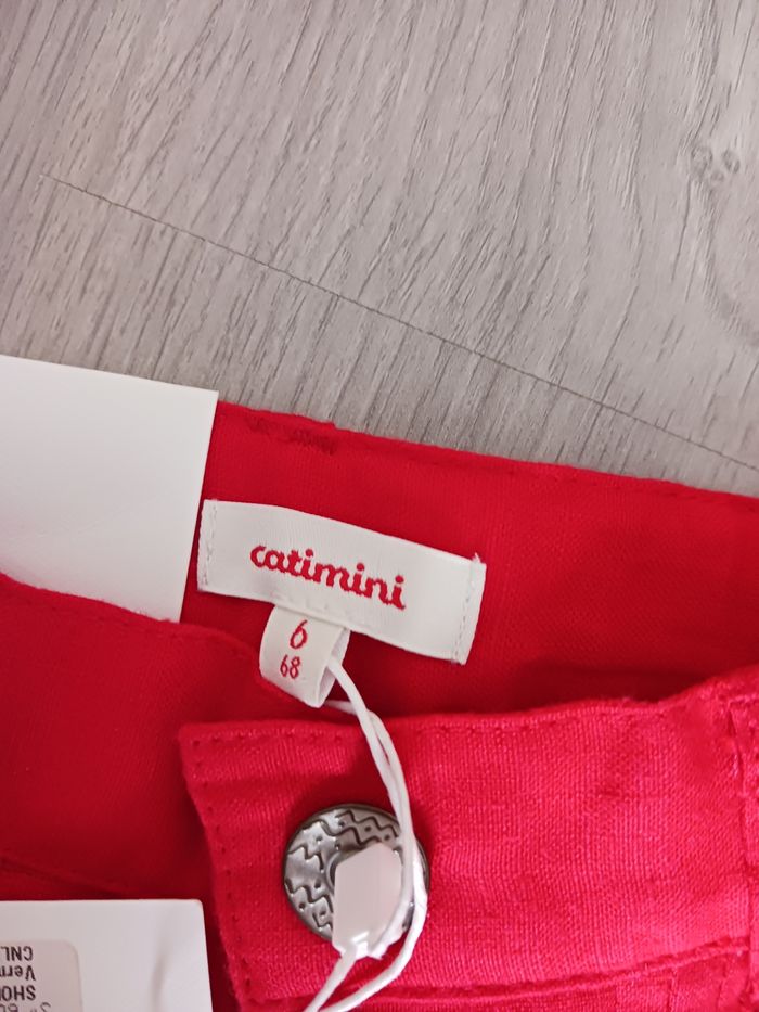 Short en lin Catimini 6 mois NEUF - photo numéro 3