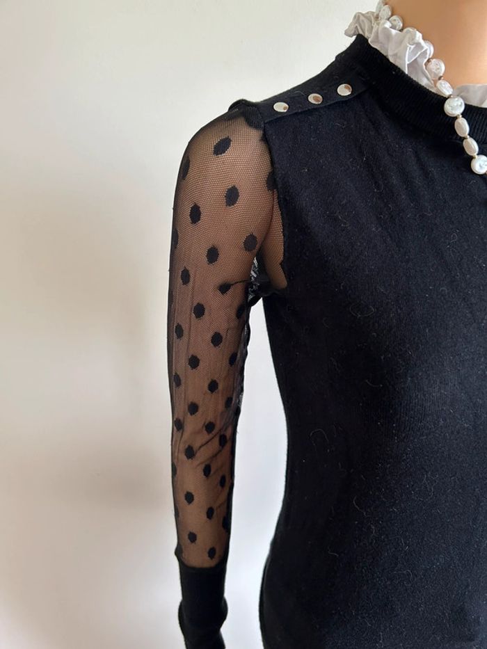 Pull noir et blanc Morgan taille XS bon état - photo numéro 5